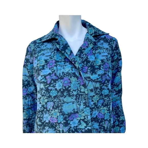 Vintage Floral overcoat size small/medium home sewn - Picture 3 of 5